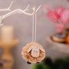 Christmas Tree Wooden Lambskin Lamb Pendant Holiday Decorations(Brown)