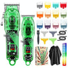 Haircutter Set Transparent Body Oil Head Electric Hair Clipper Men Home Electric Pusher(Earl Green)
