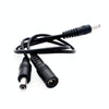 12V DC Power Cable 0.3m Male to Male/Female