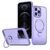 For iPhone 12 Pro Wing Series Gen2 MagSafe Metal Ring Holder Phone Case(Light Purple)