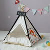 Small Yellow Foldable Pet Tent/Cat House with Washable Cushion (40x40x50cm)