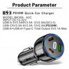 90W Super Fast Charging USB-C Car Charger Dual PD 30W+QC3.0 Charging Station(Black)