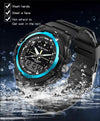 Sanda 3004 Electronic Watch Movement Men Watch Outdoor Sports Luminous Waterproof Multi-Function Watch(Red)