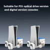 For PS5 iplay Dual-seat Charging and Cooling Base Bracket Storage Rack(White)