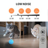 Self-Rolling Luminous Cat Toy Ball (Green) - 5.5cm USB Rechargeable