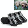 Dog Shoes Breathable Non-Slip Small 4.8x5.3cm Black Grey (4 Pack)