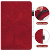 For Samsung Galaxy Tab S9 / S9 FE Life Tree Series Horizontal Flip Leather Tablet Case(Red)