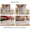 Wool Sofa Cushion Fur Full Sheepskin Carpet Window Decoration Mat, Size: 60x90cm(White Dust)