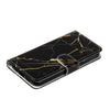 For Samsung Galaxy A26 5G Colored Drawing Marble Pattern Leather Phone Case(Black Gold Marble)