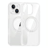 For iPhone 15 High Transparency 360 Degree Rotating Holder MagSafe Phone Case(Transparent)
