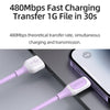 USAMS US-SJ595 Jelly Series USB to 8 Pin Two-Color Data Cable, Cable Length: 1m(Black)