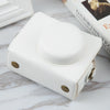 For Sony ZV-1F Vlog Camera Full Body Magnetic Leather Camera Case Bag with Strap (White)