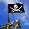 60x90cm Bar Haunted House Pirate Skeleton Flag Halloween Hanging Cloth, Style: Hat Knife And Fork