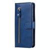 For Samsung Galaxy A32 4G Fashion Calf Texture Zipper Horizontal Flip Leather Case with Stand & Card Slots & Wallet(Blue)