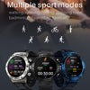 K28H 1.32 Inch Heart Rate/Blood Pressure/Blood Oxygen Monitoring Watch, Color: Silver Steel