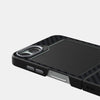 For Samsung Galaxy Z Flip6 5G ABEEL C Carbon Fiber Series 6D Micro Relief MagSafe Phone Case(Black)