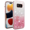 For Samsung Galaxy S8+ Gradient Glitter Flower All-inclusive Phone Case(Pink)