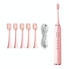 Original Lenovo B002.1-C2 USB Charging Wireless Sonic Electric Toothbrush with 5 Antibacterial Brush Heads, Luxury Version(Pink)