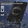 For Xiaomi Redmi Pad Pro 12.1 Rotatable Holder Silicone Hybrid PC Tablet Case with Shoulder Strap(Black)