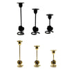 DH2304-01 Rose Carved Metal Candle Holder Bar Decoration Candlelight Dinner Candlesticks, Size: High Gold