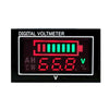 Car Waterproof DC Digital Voltmeter Battery Percentage Display(Black)