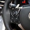 Car Carbon Fiber Steering Wheel Button Decorative Sticker for Lexus IS250 NX200 200t 300h 13-, Left Drive B Style