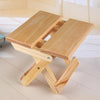 Portable Simple Pine Solid Wooden Folding Stool Outdoor Fishing Chair Stool(24x18x19cm)
