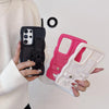For Samsung Galaxy S23+ 5G Wristband Leather Love Holder Card Bag Phone Case(Black)