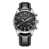 Ochstin 5043C Multifunctional Business Waterproof Leather Strap Quartz Watch(Silver+Black+White)