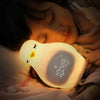 Creative Multifunctional Penguin Silicone Cute Beans Wake Children Sleeping LED Electronic Alarm Clock(Yellow Light)