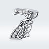 S925 Sterling Silver Relief Number Series 0-9 Beads DIY Bracelet Necklace Accessories, Style:7