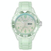 SANDA 1053 Womens TPU Strap Dual Display Waterproof Electronic Watch(Matcha Green)
