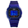 Skmei 1608 Multi-Function Student Electronic Watch Waterproof Timing Silicone Sports Watch(Blue)