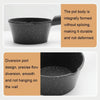 Medical Stone Deepened Mini Gas Special Oil Pan Butter Melting Soup Pot with Diversion Port(White)