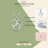 Cute Cat S925 Sterling Silver Lady Necklace With Zircon Inlaid Plain Silver Necklace