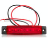 4 PCS 12V 6 SMD Auto Car Bus Truck Wagons External Side Marker Lights LED Trailer Indicator Light Rear Side Lamp(Red)