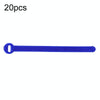 20pcs Data Cable Storage And Management Strap T-Shape Nylon Binding Tie, Model: Blue 12 x 250mm