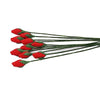 10 PCS 1:12 Mini House Toy Simulation Rose Bone for Garden Living Room(Red)