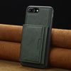 For iPhone 8 Plus / 7 Plus LC.IMEEKE L5 Series Detachable RFID Card Bag Magsafe Phone Case(Green)