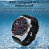 HDT 3 Max 1.6 inch Silicone Band IP67 Waterproof Smart Watch Support Bluetooth Call / NFC(Silver)