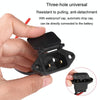 Electric Motorcycle Charging Port Three Hole Socket Charger Socket With Cover(Black)