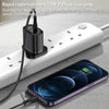 Yesido YC43 PD 20W USB-C / Type-C + 8 Pin Travel Charger with 1m Type-C to 8 Pin Cable, UK Plug(White)