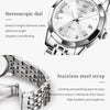 OLEVS 9931 Women Butterfly Buckle Luminous Waterproof Quartz Watch(White + Silver)