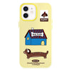 For iPhone 12 Skin Feeling Jelly TPU Hybrid PC Phone Case(Dog House Yellow)