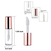 5pcs Lip Glaze Trial Sample Bottle Mini DIY Homemade Lip Gloss Bottles Lip Oil Bottle, Color: Rose Gold