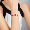 S925 Sterling Silver Red Rope Cute Cow Women Bracelet Jewelry