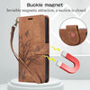 For Samsung Galaxy A36 5G Orchid Butterfly Embossed Leather Phone Case(Brown)