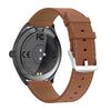 MT55 1.43 inch AMOLED HD Screen Ultra-thin Smart Call Health Watch, Leather Strap(Black Brown)