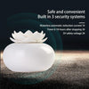 Lotus Ceramic Nano Spray Hydrating Aroma Humidifier Air Purifier(Green Flower + White Body Ceramic)