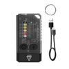 V10 Portable Keychain Light USB Rechargeable Bright Mini Flashlight(Black)